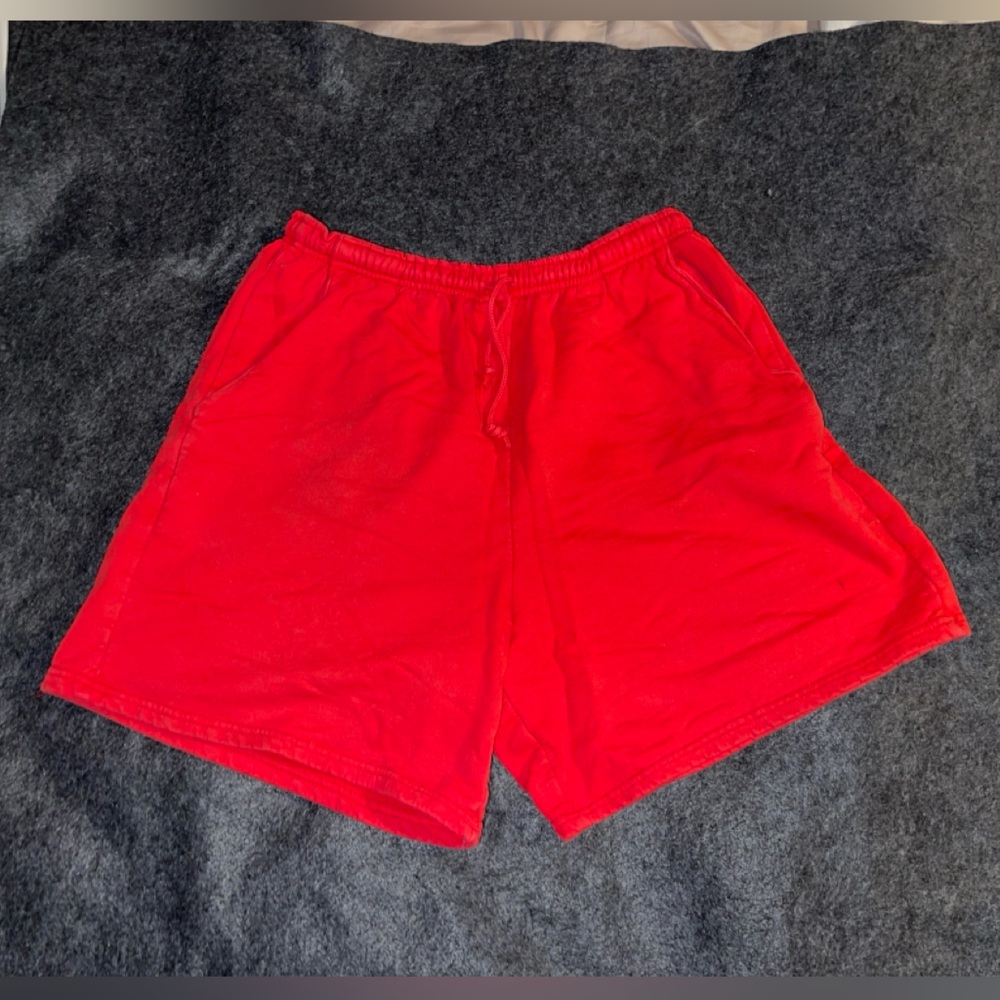 Vintage Paww Active Wear Made in USA size Large Red Sweat Shorts